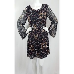 Xhilaration Bell Sleeved Lace Mini Dress